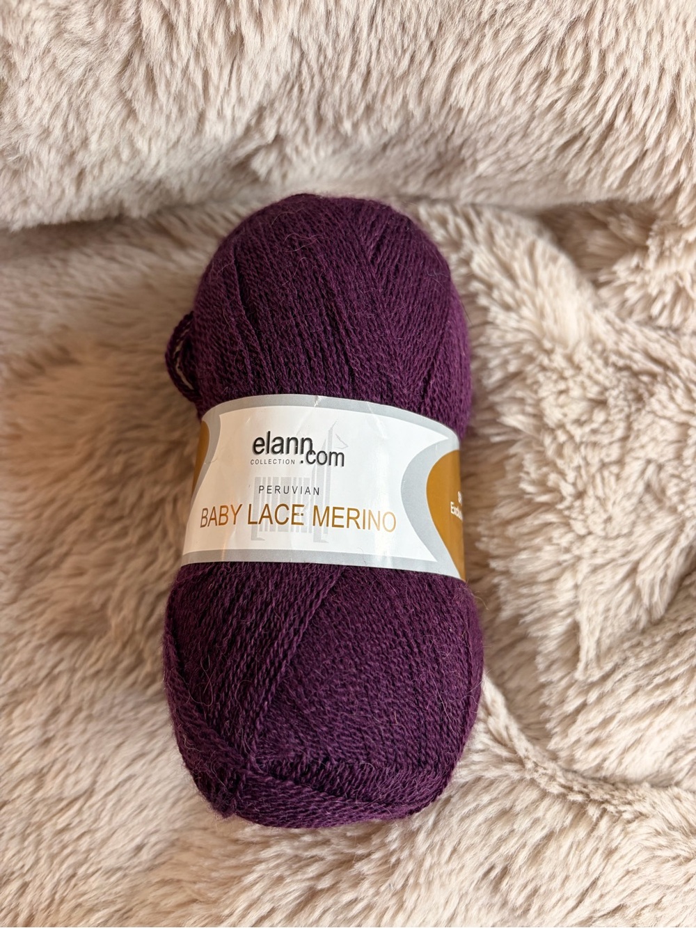 Peruvian Baby Lace Merino Yarn - Deep Plum